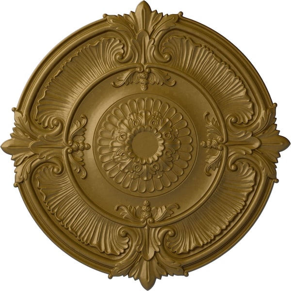 Ekena Millwork Attica Acanthus Leaf Ceiling Medallion (Fits Canopies up to 4 5/8"), 53 1/2"OD x 3 1/2"P, Gold CM53ATGLS - main